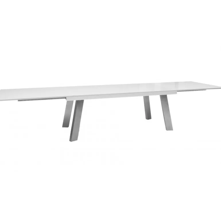 Table de salle à manger extensible 16 personnes laqué - Muonio 220/400x100<Meubles Moss Cheap