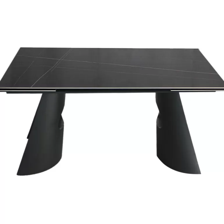 Table de salle à manger extensible céramique pied métal - Gabin 160/240x90<Meubles Moss Best Sale