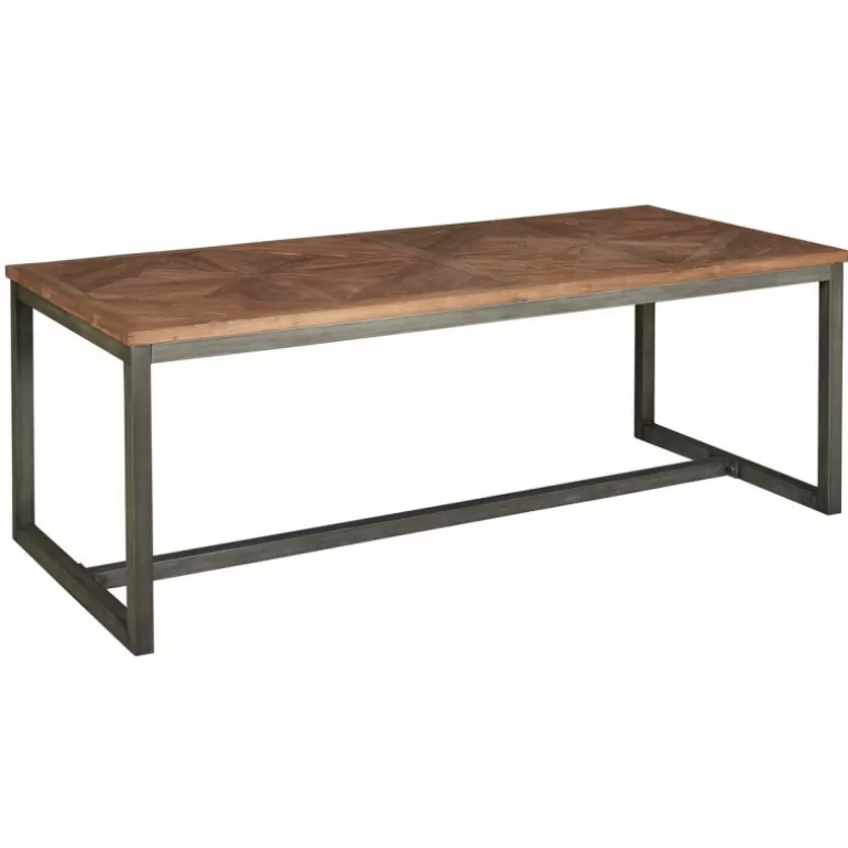 Table de salle à manger style industriel en bois - Kingdom 220x100<Meubles Moss Outlet