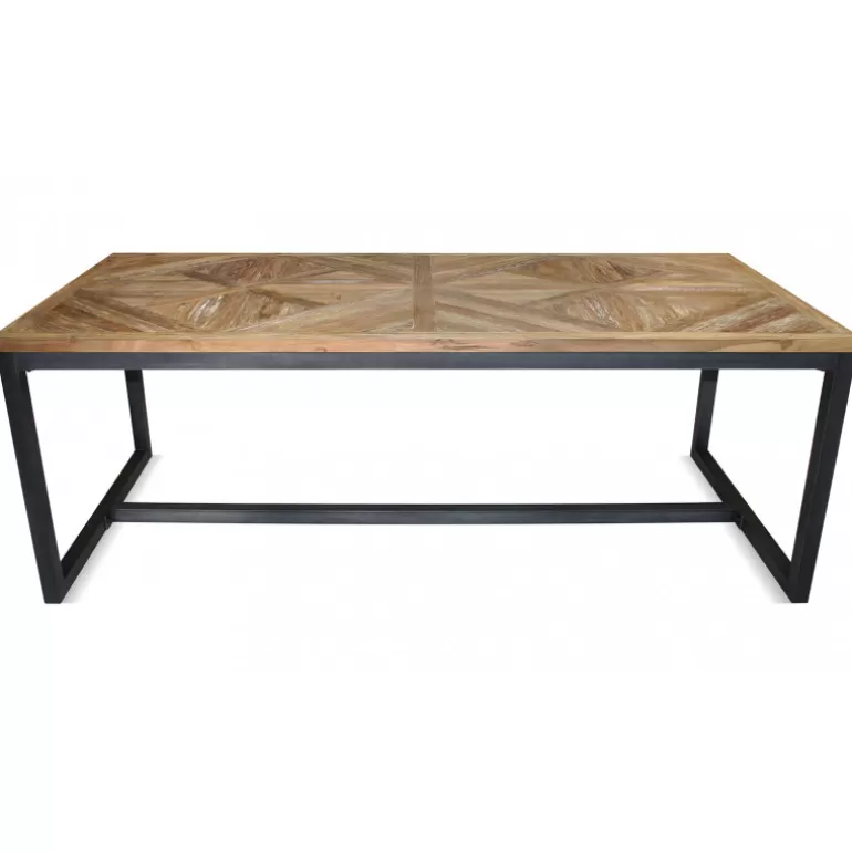 Table de salle à manger style industriel en bois - Kingdom 220x100<Meubles Moss Outlet
