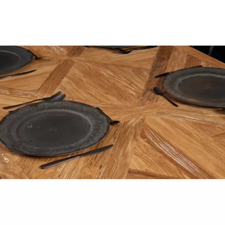Table de salle à manger style industriel en bois - Kingdom 220x100<Meubles Moss Outlet