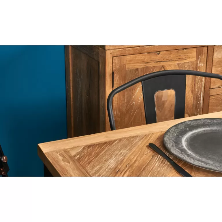 Table de salle à manger style industriel en bois - Kingdom 220x100<Meubles Moss Outlet