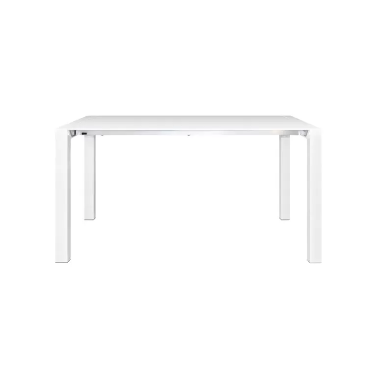 Table haute avec rallonges blanc mat - Volcan 174/264x90<Meubles Moss Hot