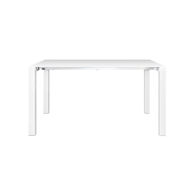 Table haute avec rallonges blanc mat - Volcan 174/264x90<Meubles Moss Hot