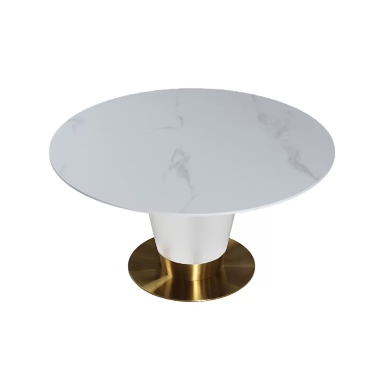 Table ronde plateau en céramique pied metal - Naples Ø150<Meubles Moss Sale