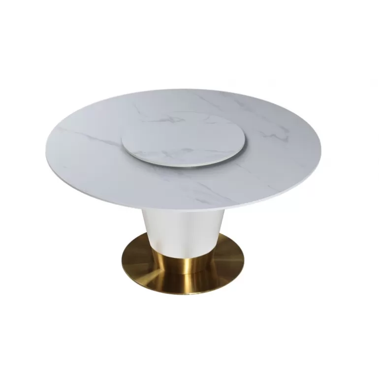 Table ronde plateau en céramique pied metal - Naples Ø150<Meubles Moss Sale