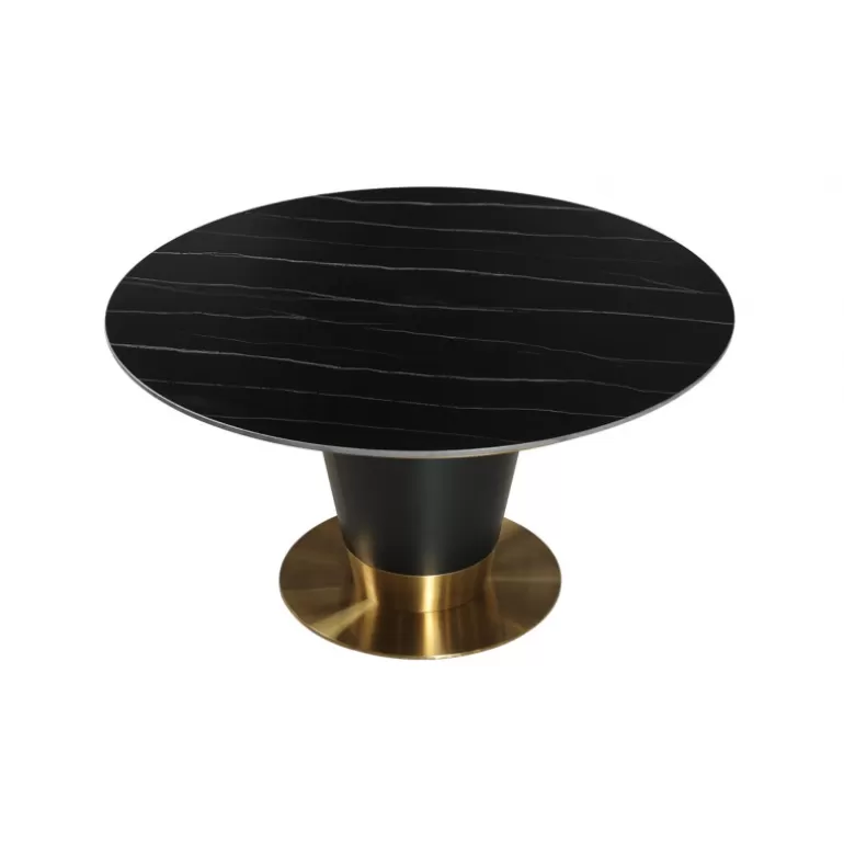 Table ronde plateau en céramique pied metal - Naples Ø150<Meubles Moss Sale