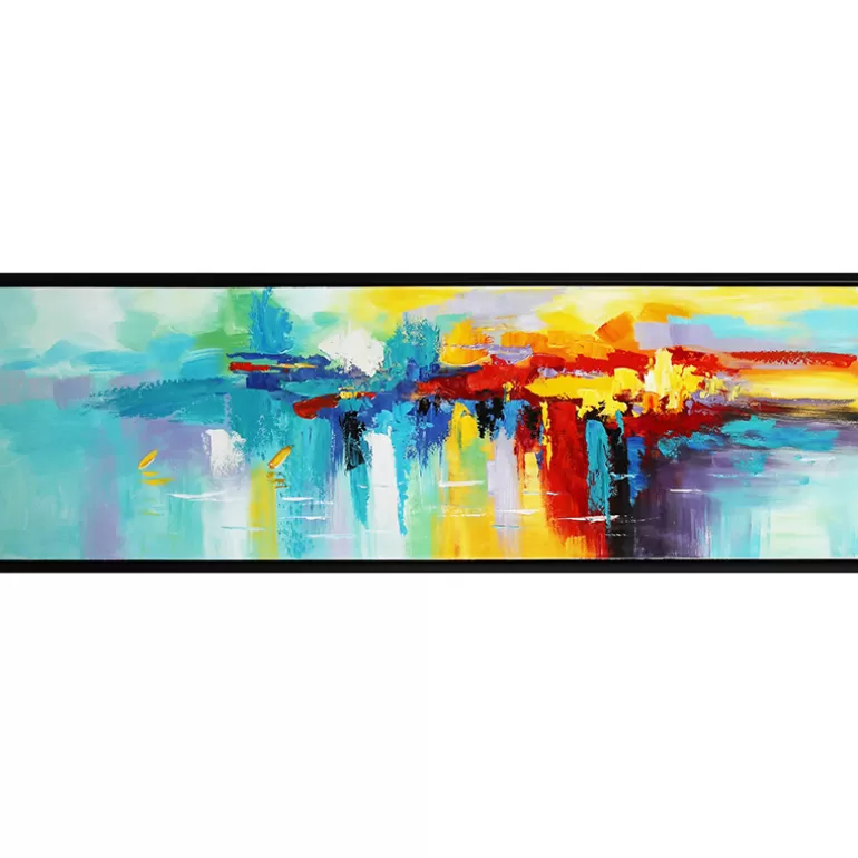 Tableau glossy peinture à l'huile 155x55 cm - Altai<Meubles Moss Store