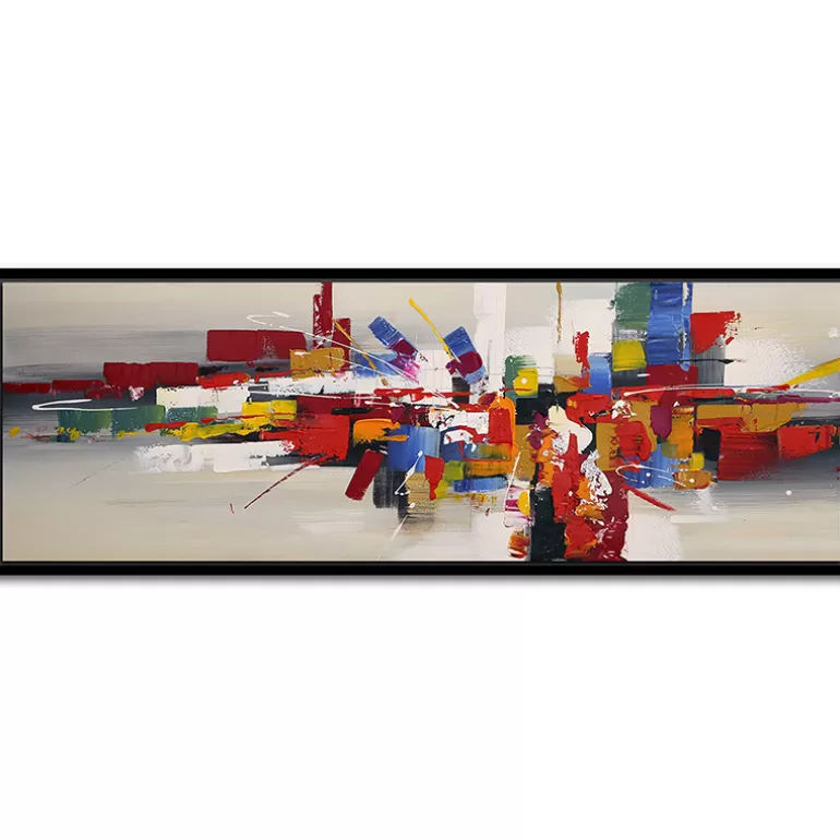 Tableau glossy peinture à l'huile 150x50 cm - Romny<Meubles Moss Clearance