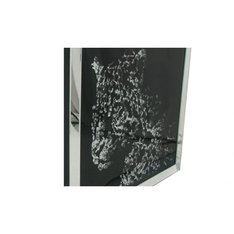 Tableau miroir design avec léopard 80 x 80 cm - Leopard<Meubles Moss New