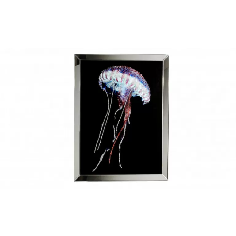 Tableau miroir design avec méduse 80 x 60 cm - Meduse<Meubles Moss Best Sale