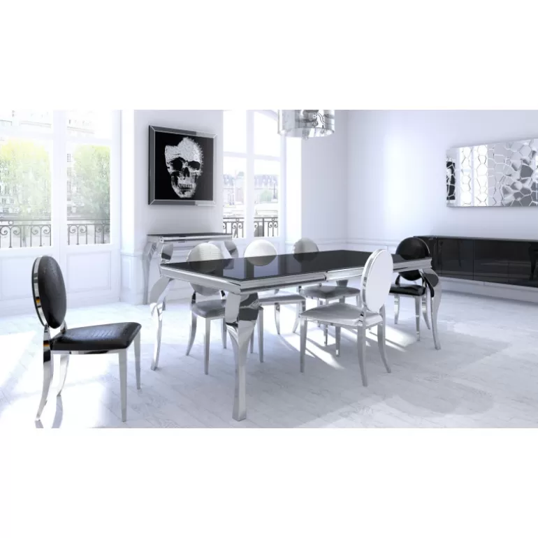 Tableau miroir design avec tête de mort 100x100 cm - Aratika<Meubles Moss Fashion