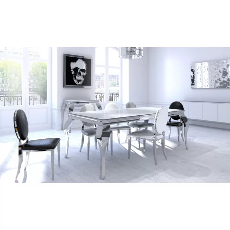 Tableau miroir design avec tête de mort 100x100 cm - Aratika<Meubles Moss Fashion