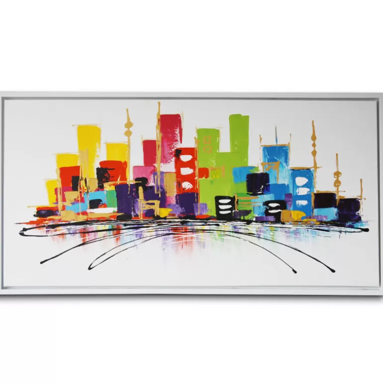 Tableau peinture à l'huile 120x60 cm - Alpena<Meubles Moss Discount