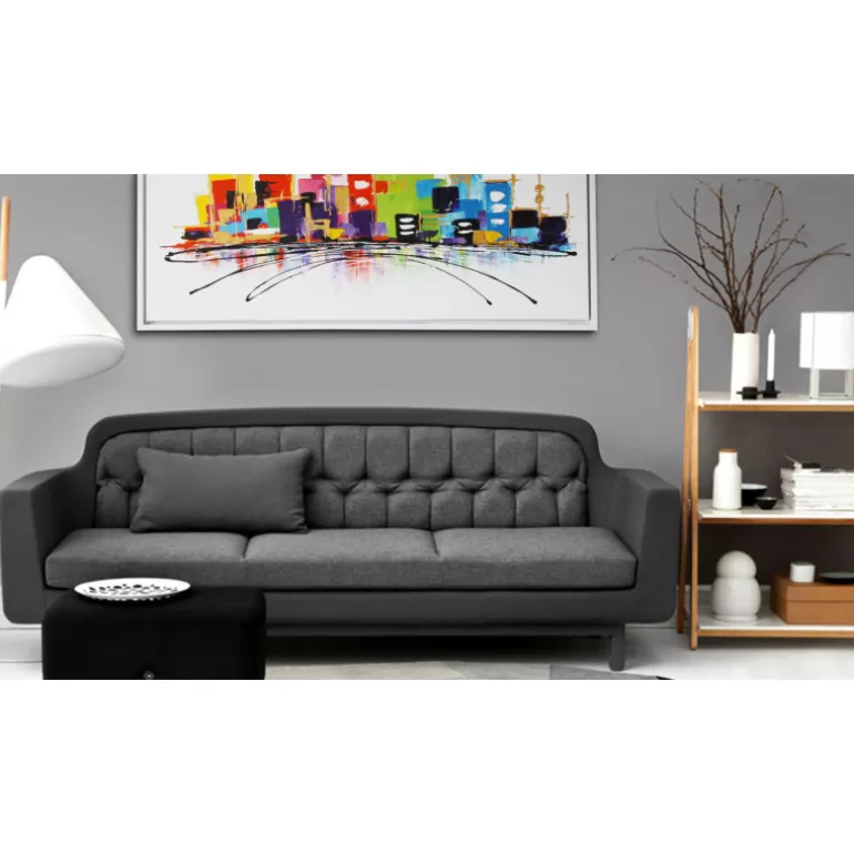 Tableau peinture à l'huile 120x60 cm - Alpena<Meubles Moss Discount