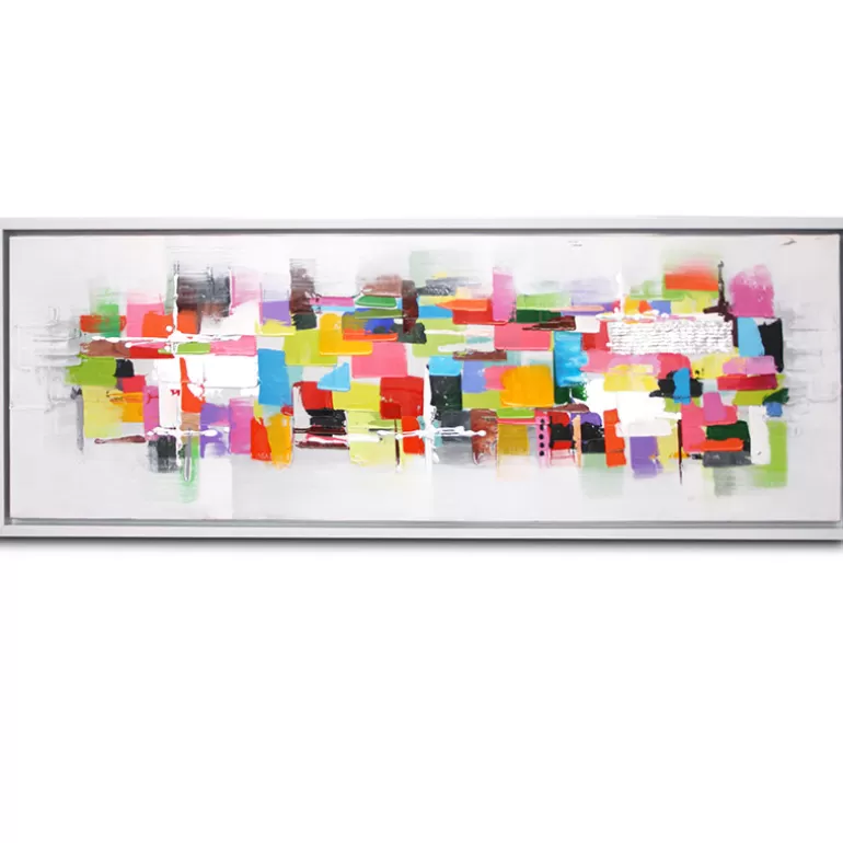 Tableau peinture à l'huile 120x40 cm - Nalay<Meubles Moss Clearance
