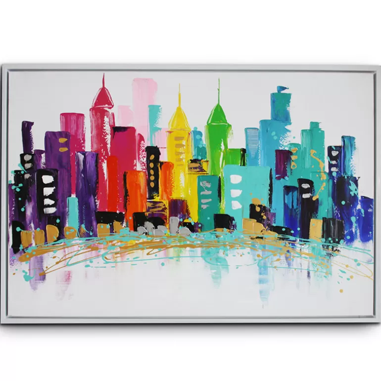 Tableau peinture à l'huile 120x80 cm - Saginaw<Meubles Moss Hot