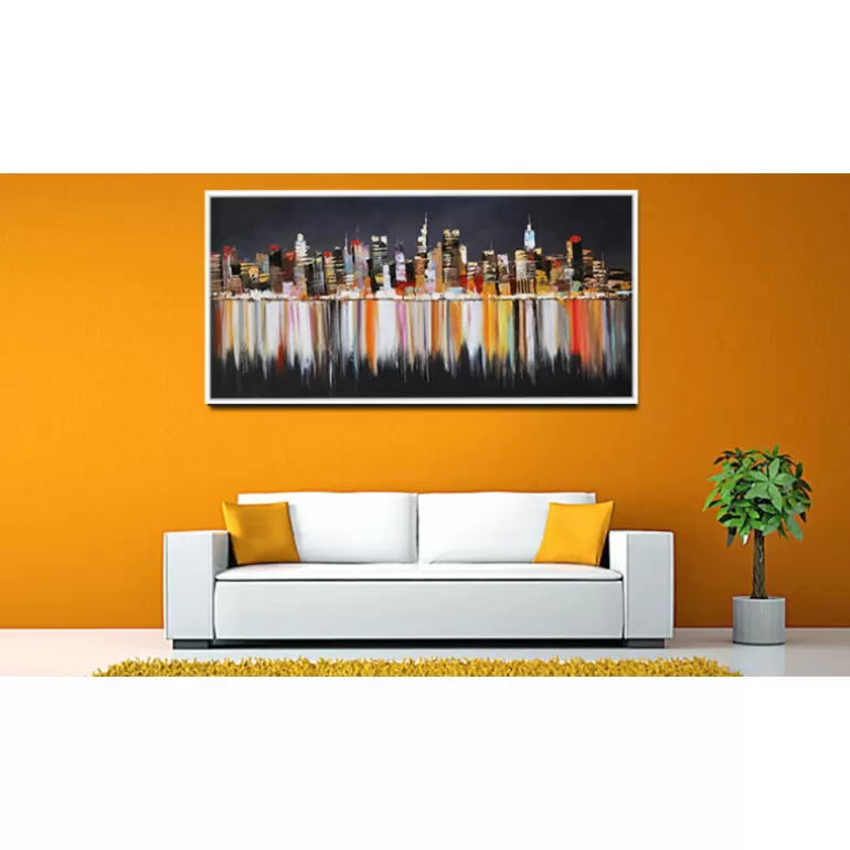 Tableau peinture à l'huile 120x60 cm - Sokal<Meubles Moss Best