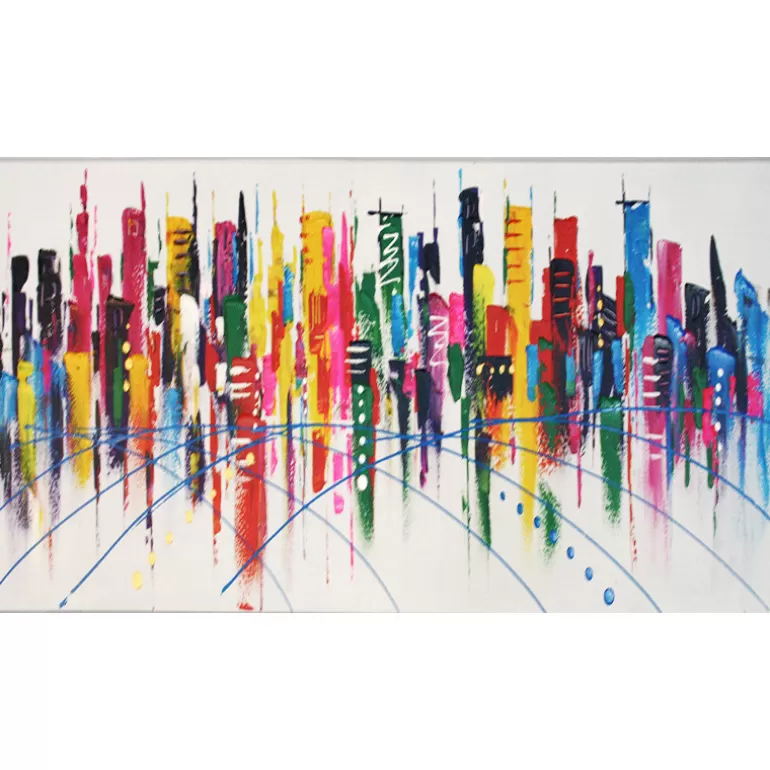 Tableau peinture à l'huile 150x50 cm - Valki<Meubles Moss Fashion