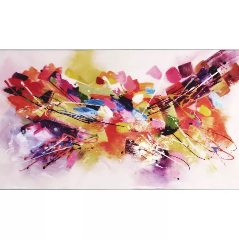 Tableau peinture à l'huile 125x65 cm finition glossy - Darhan<Meubles Moss Cheap