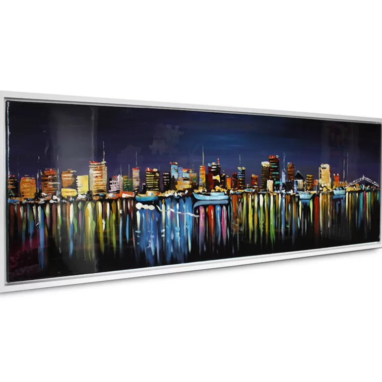 Tableau peinture à l'huile 150x50 cm finition glossy - Orhon<Meubles Moss Outlet