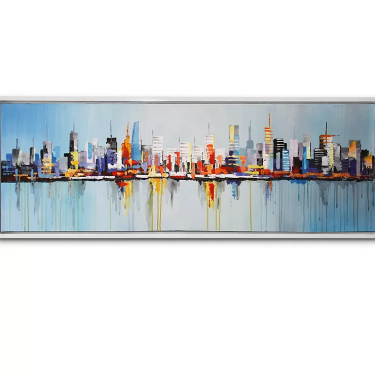 Tableau peinture à l'huile 150x50cm - Hougthon<Meubles Moss Outlet