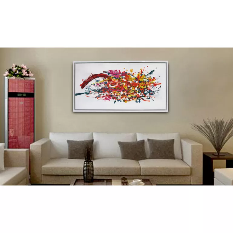 Tableau peinture à l'huile 100x50cm - Irpin<Meubles Moss Sale