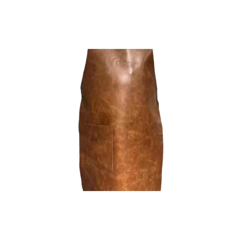 Tablier de cuisine en cuir marron - Kamin Tablier<Meubles Moss Hot