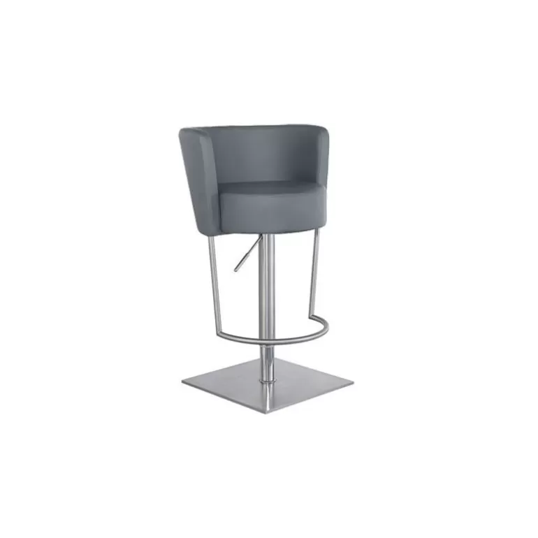 Tabouret de bar en inox brossé - Ankara 64/90cm<Meubles Moss Fashion