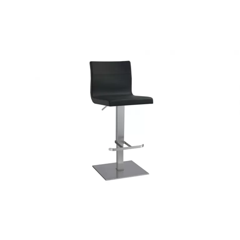 Tabouret de bar en inox brossé - Coddy 56/80cm<Meubles Moss New