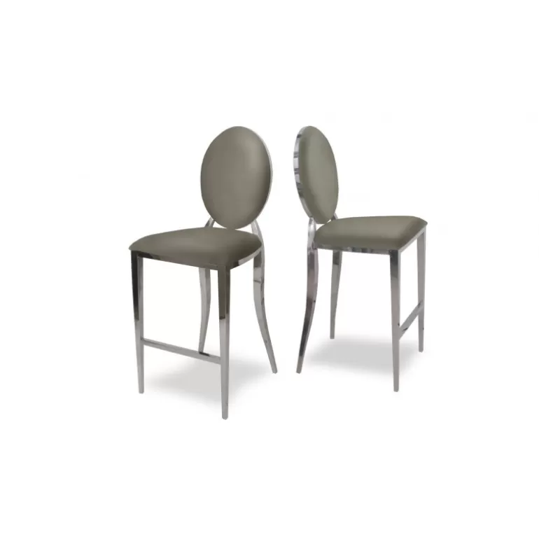 Tabouret de bar style baroque effet croco - Palmyr 75cm<Meubles Moss Cheap