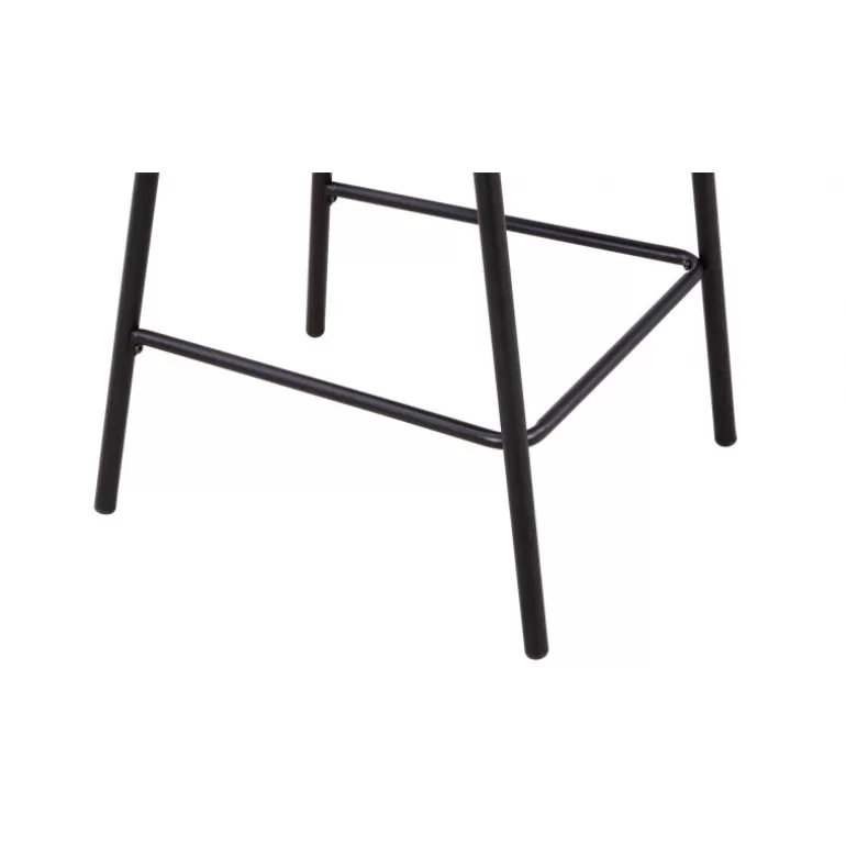 Tabouret de cuisine à bouclette effet peau de mouton - Lise 65cm<Meubles Moss Best Sale