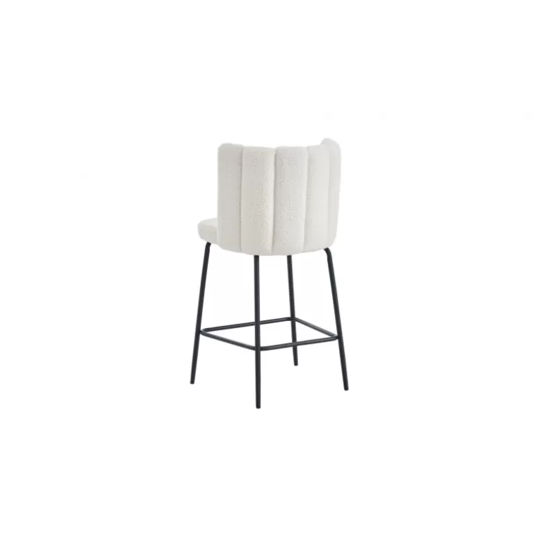 Tabouret de cuisine à bouclette effet peau de mouton - Soline 65cm<Meubles Moss Clearance