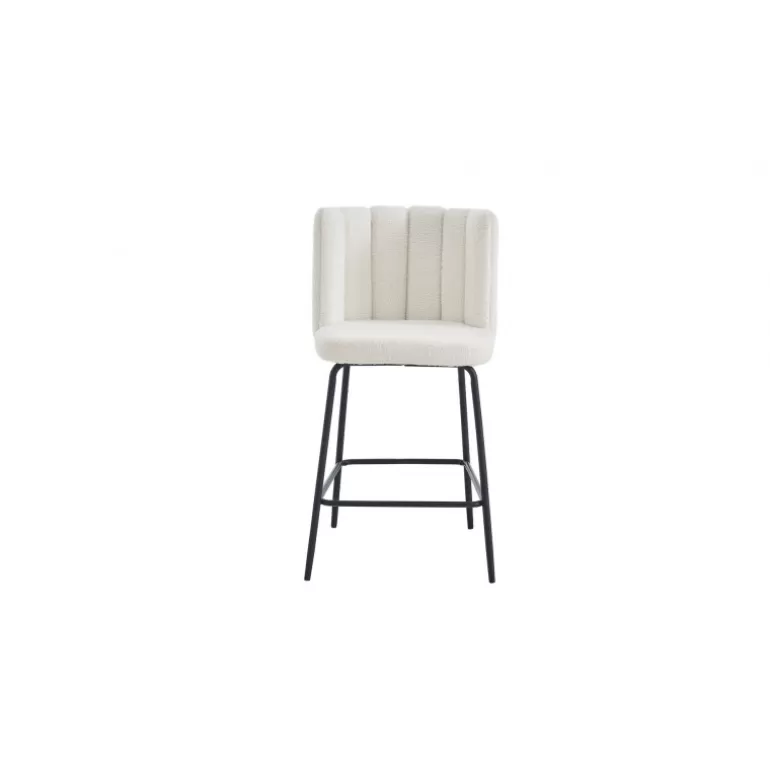 Tabouret de cuisine à bouclette effet peau de mouton - Soline 65cm<Meubles Moss Clearance