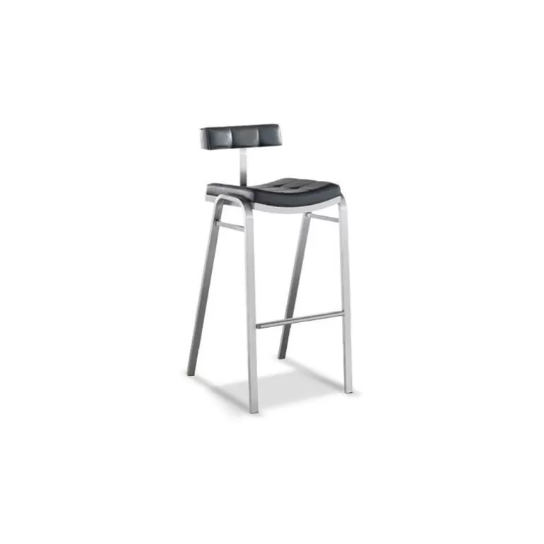 Tabouret de cuisine en inox brossé - Barcy 65cm<Meubles Moss Cheap