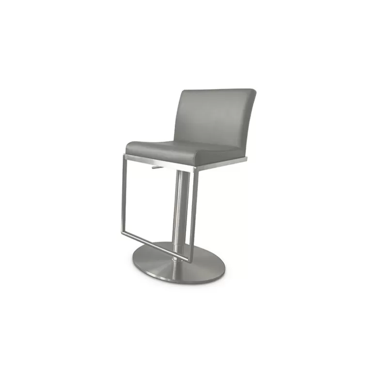 Tabouret de cuisine en inox brossé - Galena 56/81cm<Meubles Moss Cheap