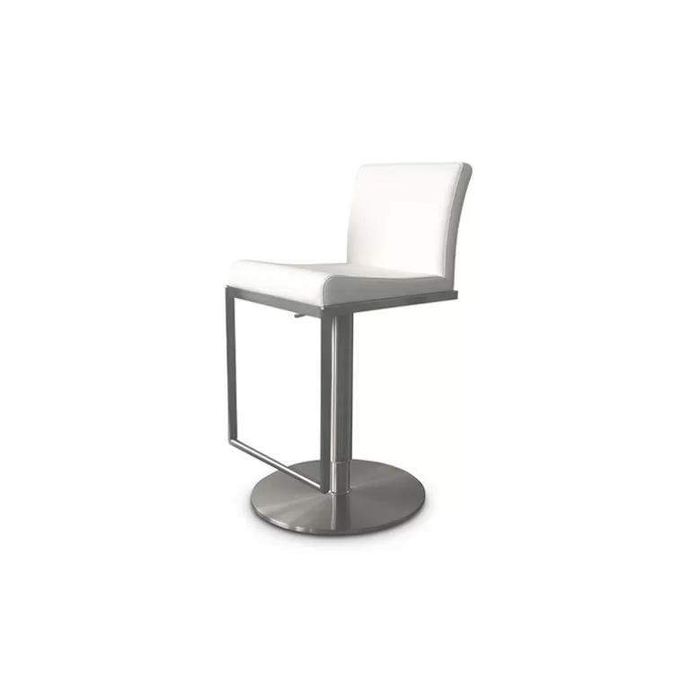 Tabouret de cuisine en inox brossé - Galena 56/81cm<Meubles Moss Cheap