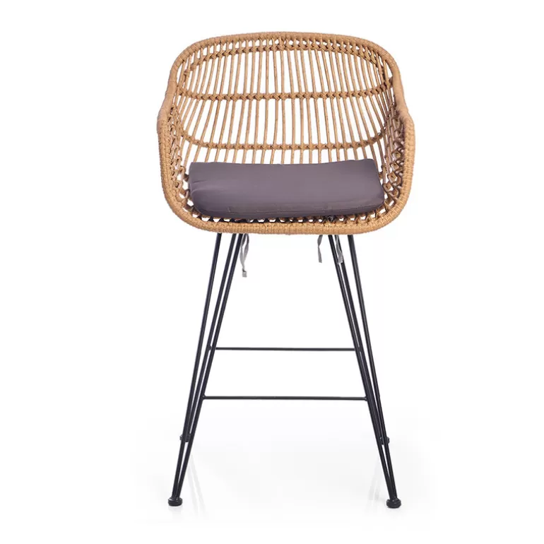 Tabouret de cuisine en rotin intérieur / extérieur - Lombok 65cm<Meubles Moss Shop