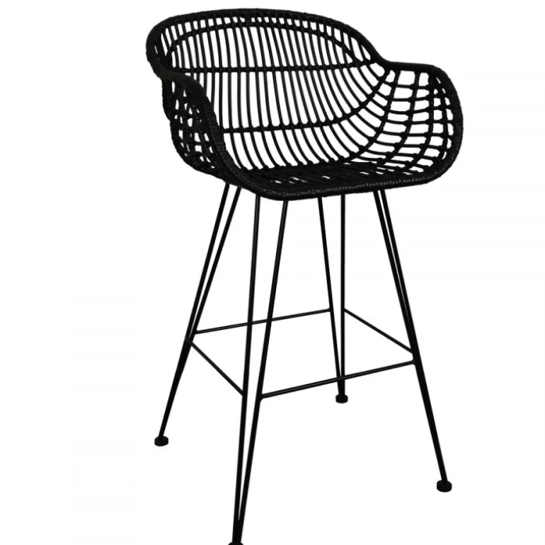 Tabouret de cuisine en rotin intérieur / extérieur - Lombok 65cm<Meubles Moss Best