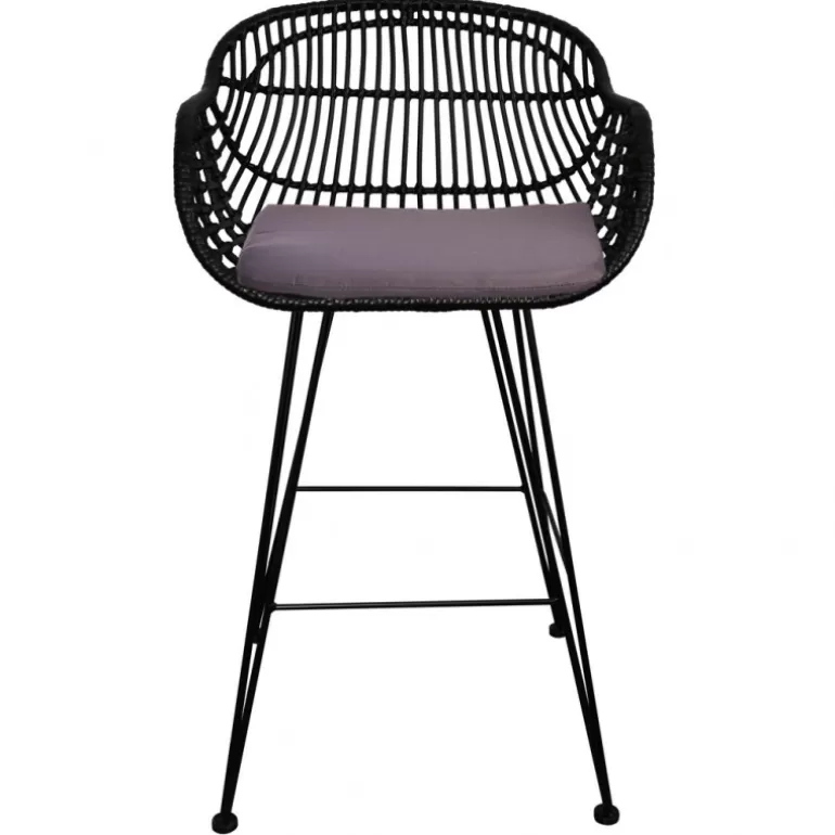 Tabouret de cuisine en rotin intérieur / extérieur - Lombok 65cm<Meubles Moss Best