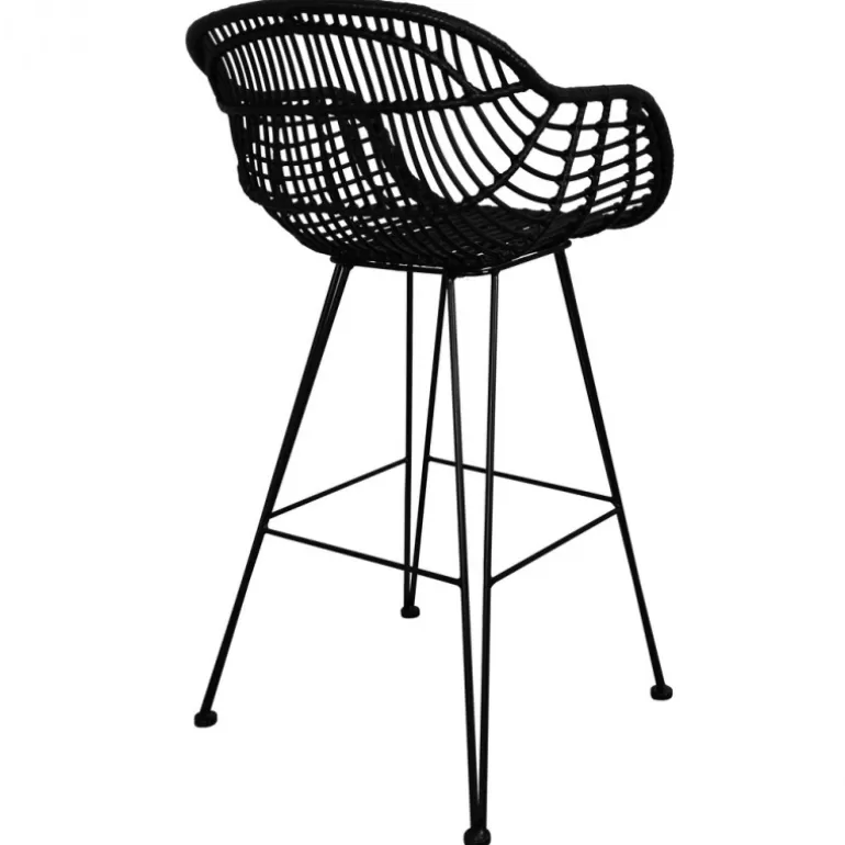Tabouret de cuisine en rotin intérieur / extérieur - Lombok 65cm<Meubles Moss Best