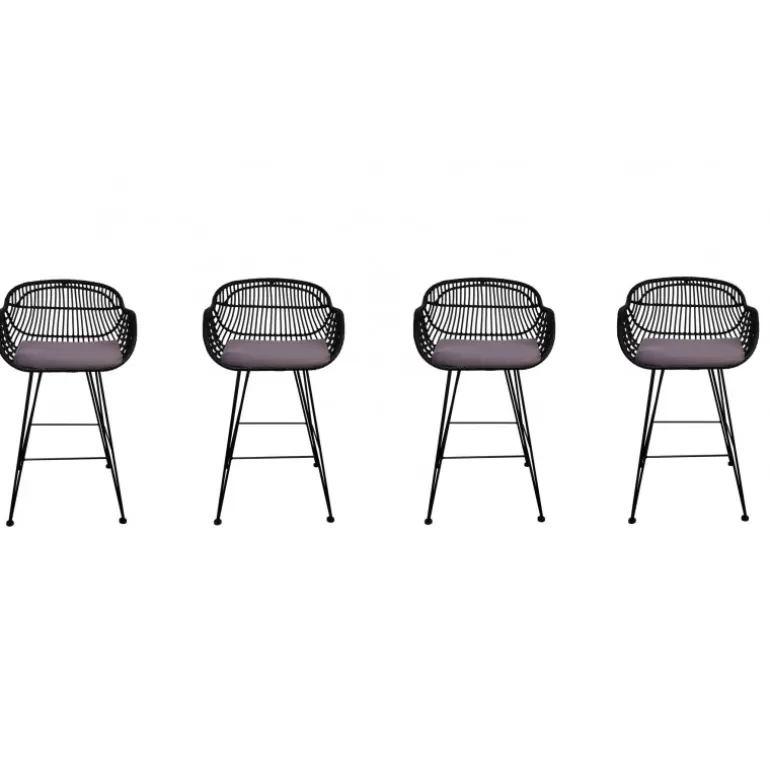 Tabouret de cuisine en rotin intérieur / extérieur - Lombok 65cm<Meubles Moss Best