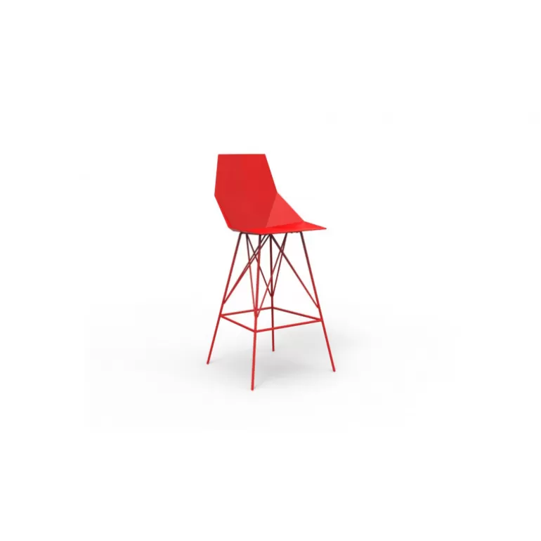 Tabouret design avec pied Inox Vondom hauteur 75 cm - FAZ<Meubles Moss Hot