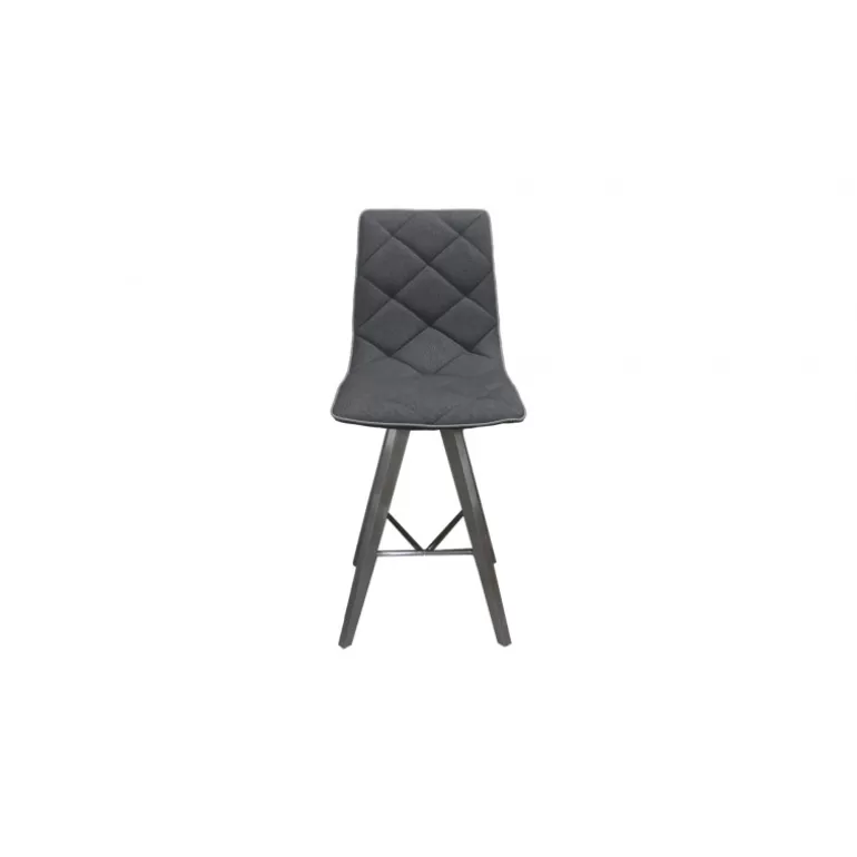 Tabouret en tissu et pieds métal brossé - Solvig 65cm<Meubles Moss Cheap
