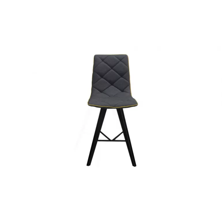 Tabouret en tissu et pieds noirs - Solvig 65cm<Meubles Moss Cheap