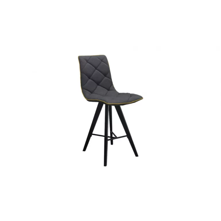 Tabouret en tissu et pieds noirs - Solvig 65cm<Meubles Moss Cheap
