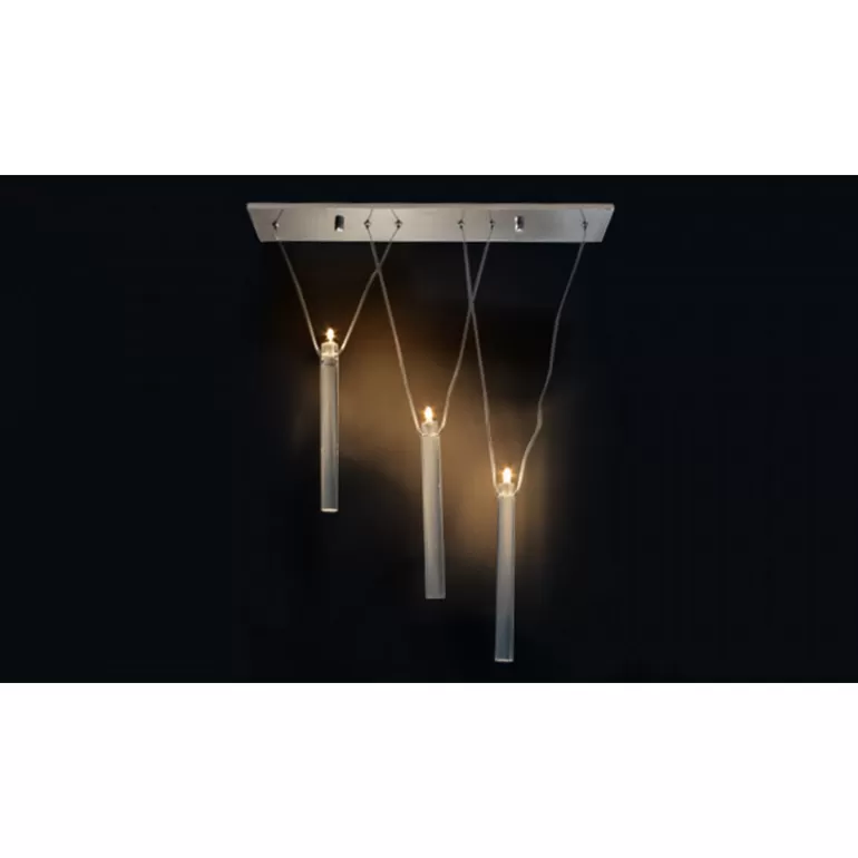 Trio - Lustre design avec pampilles en verre<Meubles Moss Best Sale