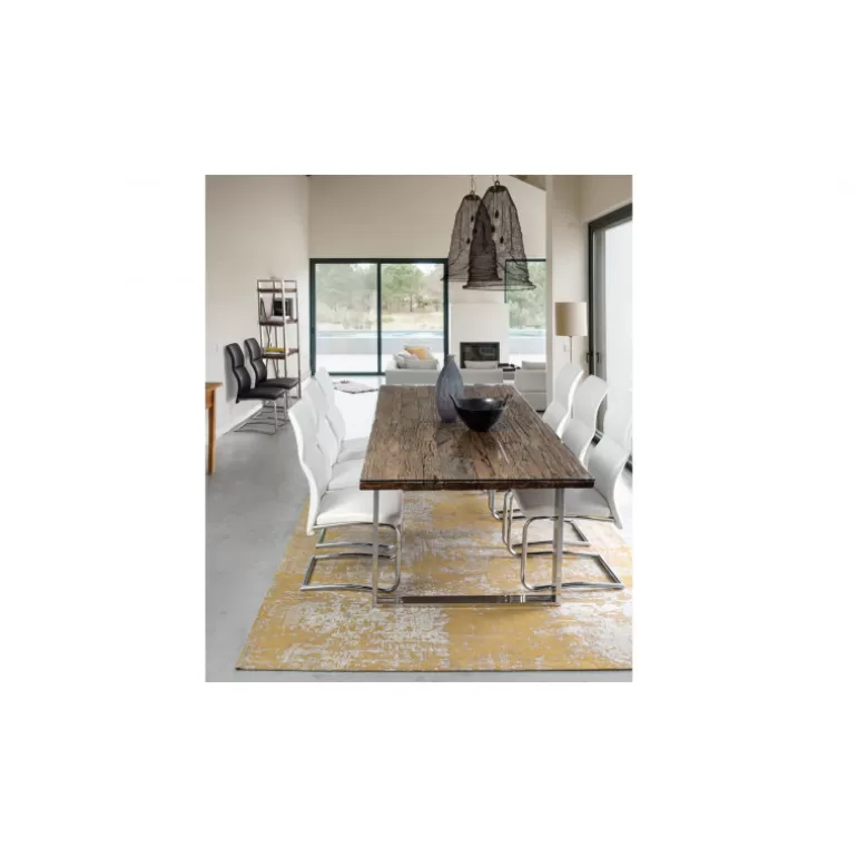 Valence - Tapis en coton 140 x 200 cm moutarde<Meubles Moss Cheap