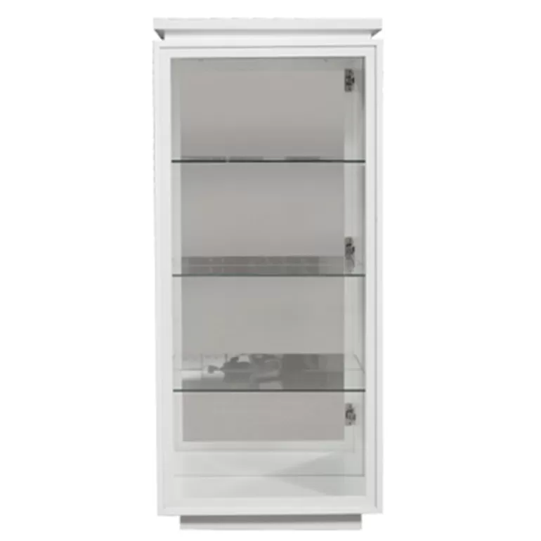 Vitrine 1 porte design laqué avec luminaire - Atract H125<Meubles Moss Outlet