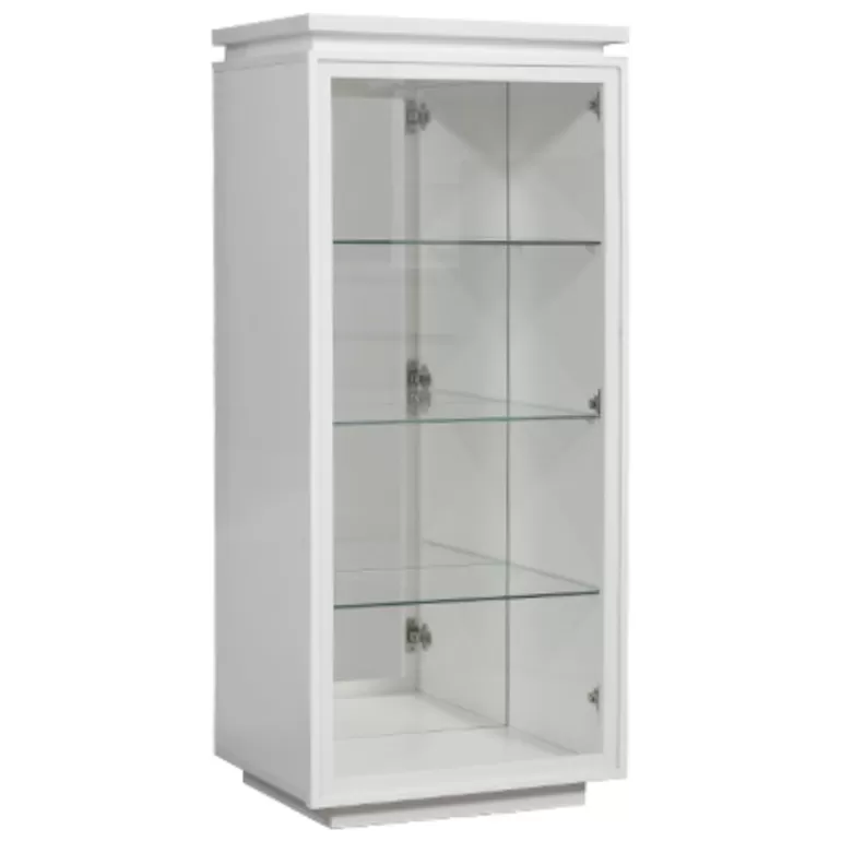 Vitrine 1 porte design laqué avec luminaire - Atract H125<Meubles Moss Outlet
